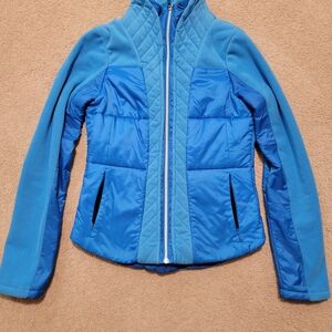 Lululemon Athletica Vibrant Blue Fleece & Nylon Jacket/Size 6